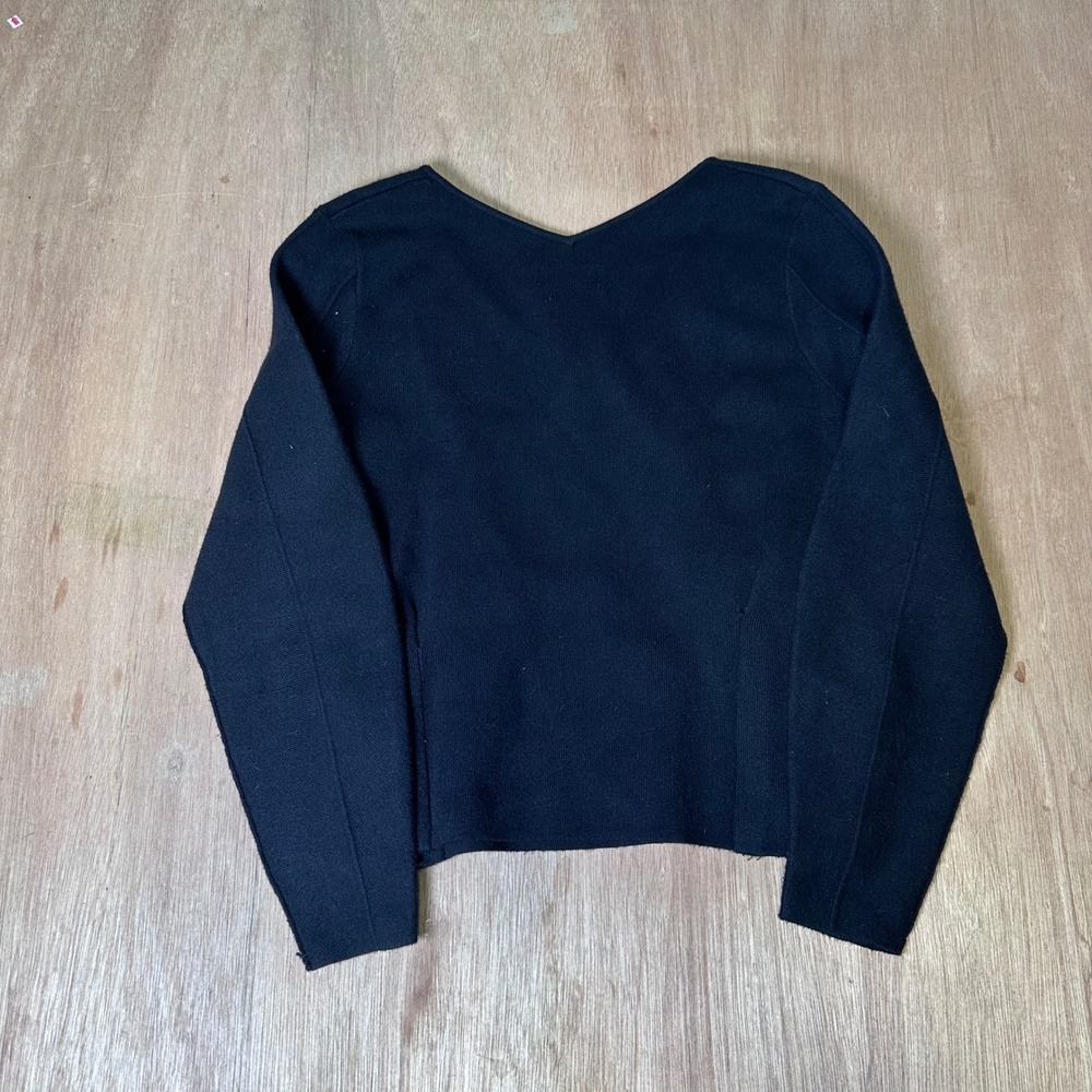 Maeve Anthropologie Womens XS Black V-Neck Long Sleeve Knit Pullover Sweater - Picture 9 of 10
